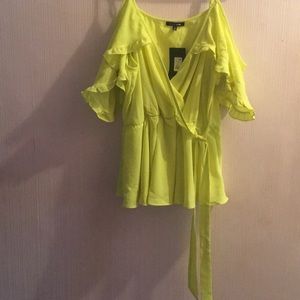 Fashion Nova “Precious One” Neon Yellow Top